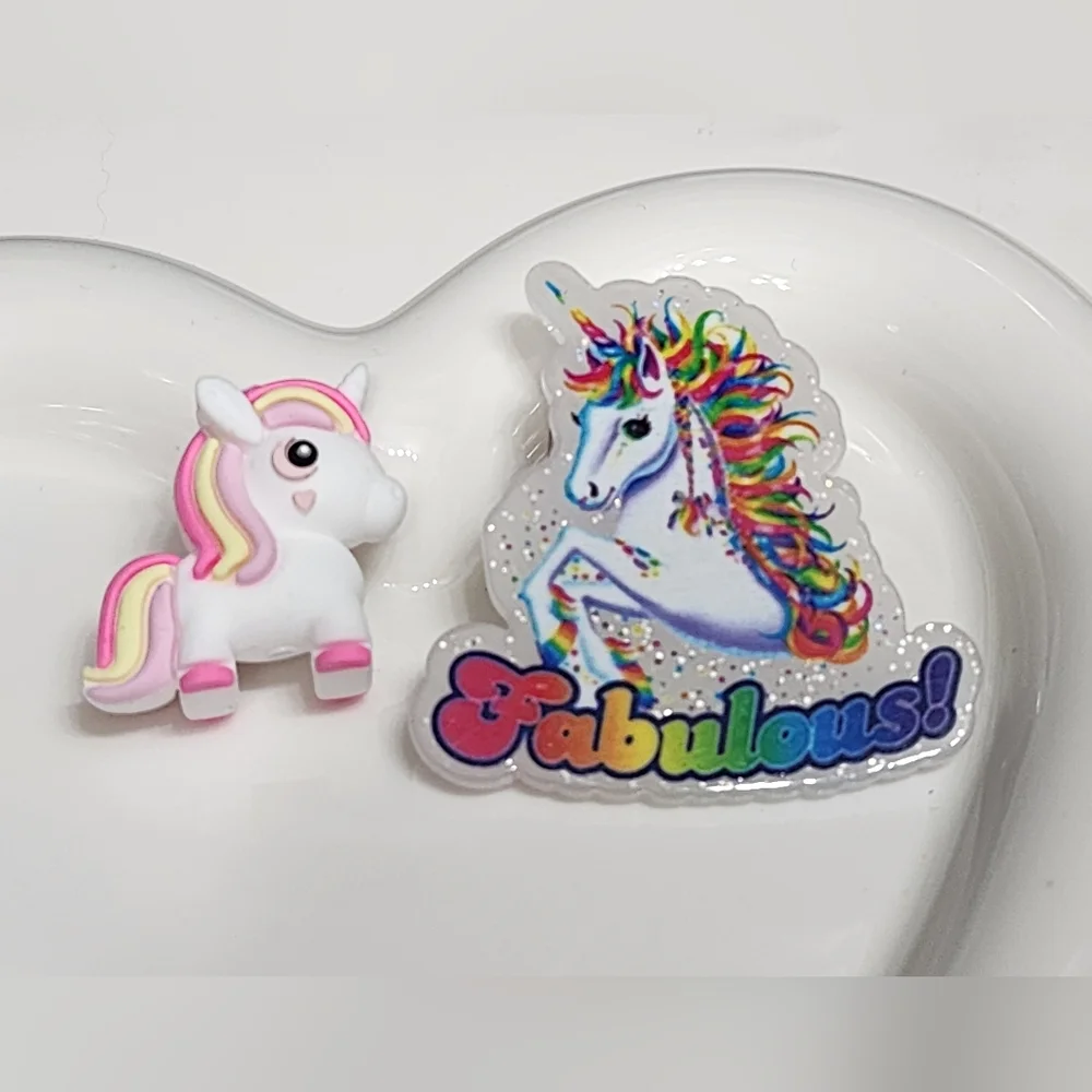 Unicorn‎ Flatback Focal Bead Fabulous Badge Keychain Magnet Beadable Pen Crafts